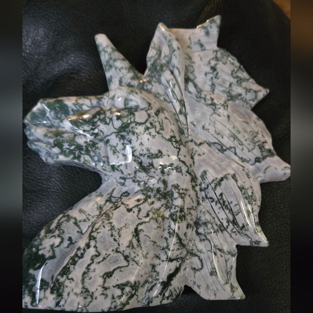 Moss Agate GORGEOUS Unicorn 6.3/4"x5.3/4" - Picture 4 of 14